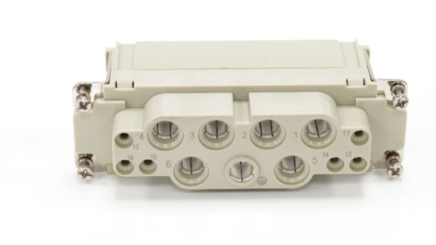 RS PRO Heavy Duty Power Connector Insert, 16 → 100A, Female, 6 → 6 Contacts