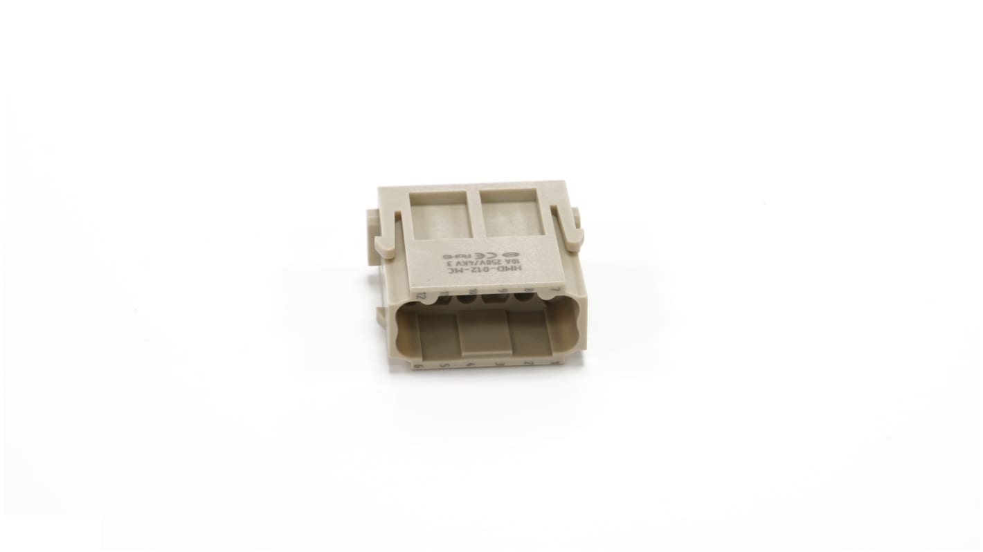 Embout de connecteur RS PRO, 12 contacts , 10A, Mâle