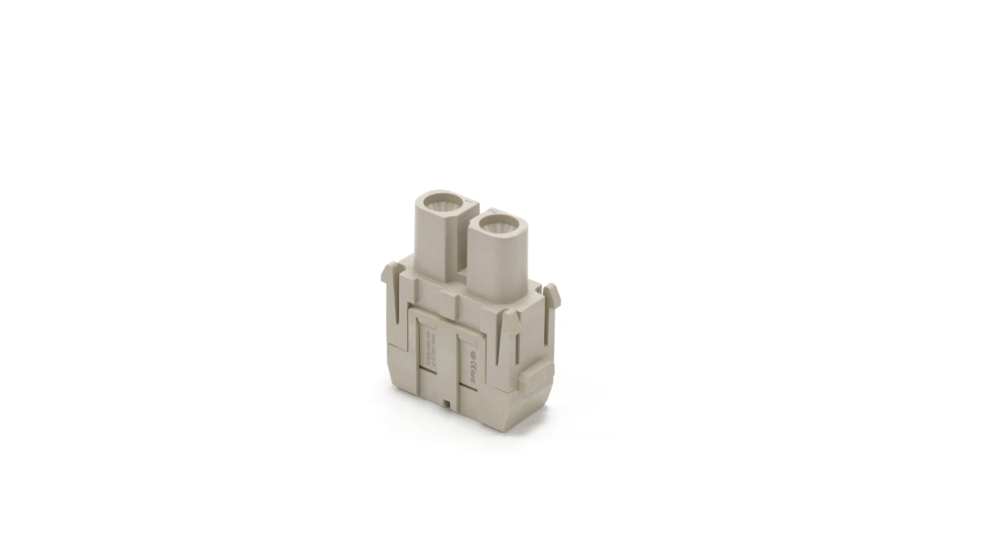 RS PRO Heavy Duty Power Connector Insert, 40A, Female, 2 Contacts