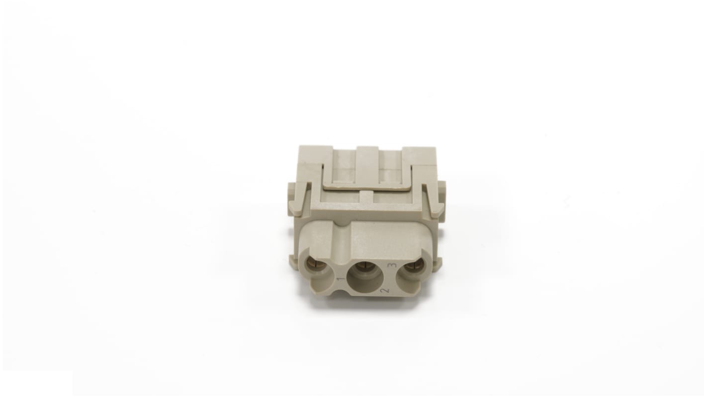 RS PRO Heavy Duty Power Connector Insert, 40A, Female, 3 Contacts