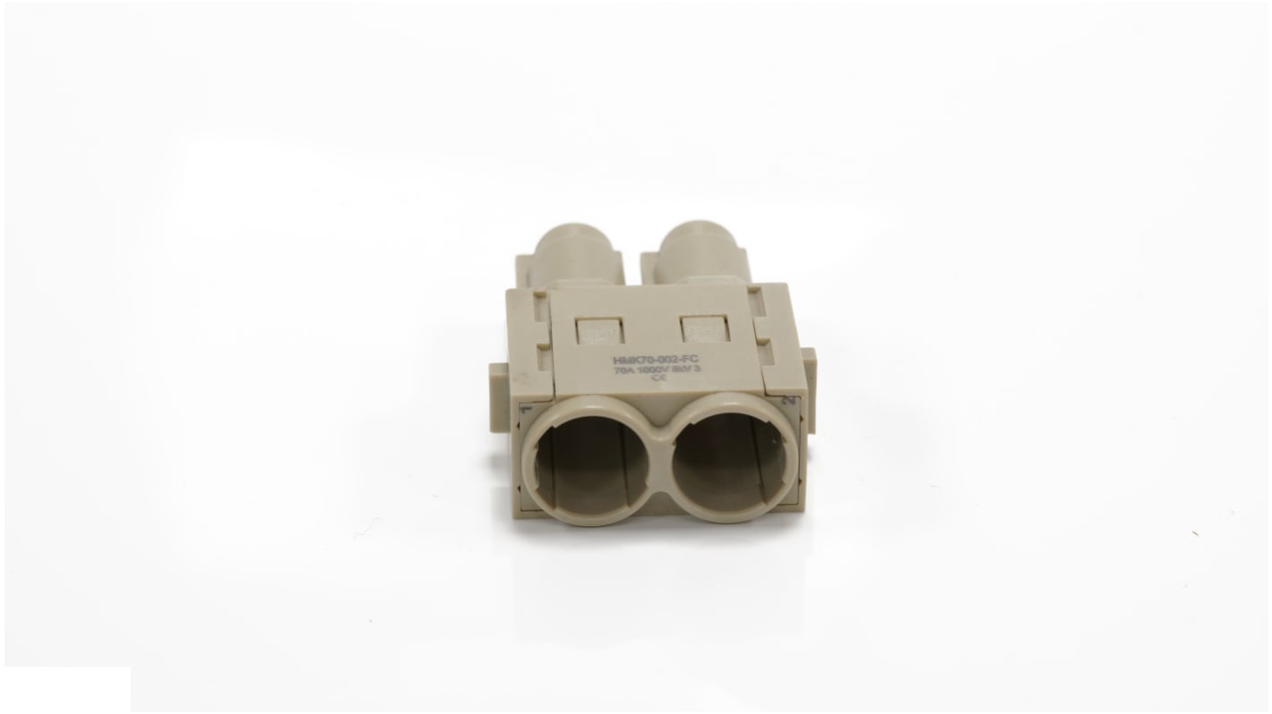 RS PRO Heavy Duty Power Connector Insert, 70A, Female, 2 Contacts