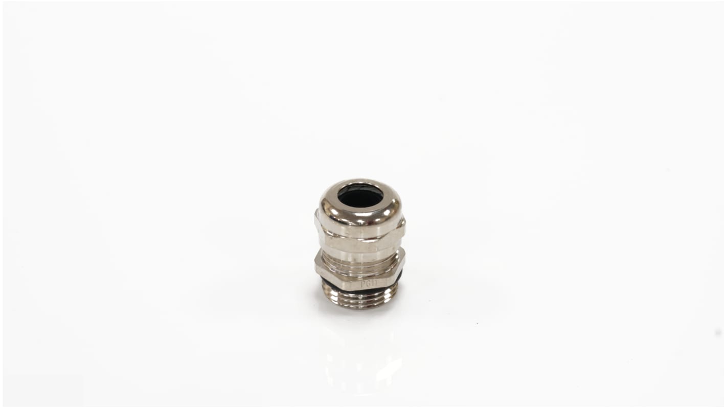 RS PRO Metal Cable Gland Thread Size PG11, For Use With Heavy Duty