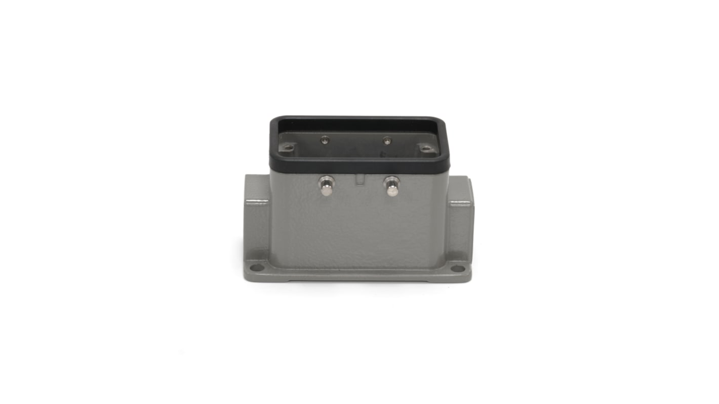 Base para conector industrial con entrada lateral RS PRO, con rosca M20, 4 puntos de bloqueo, para usar con Encastres