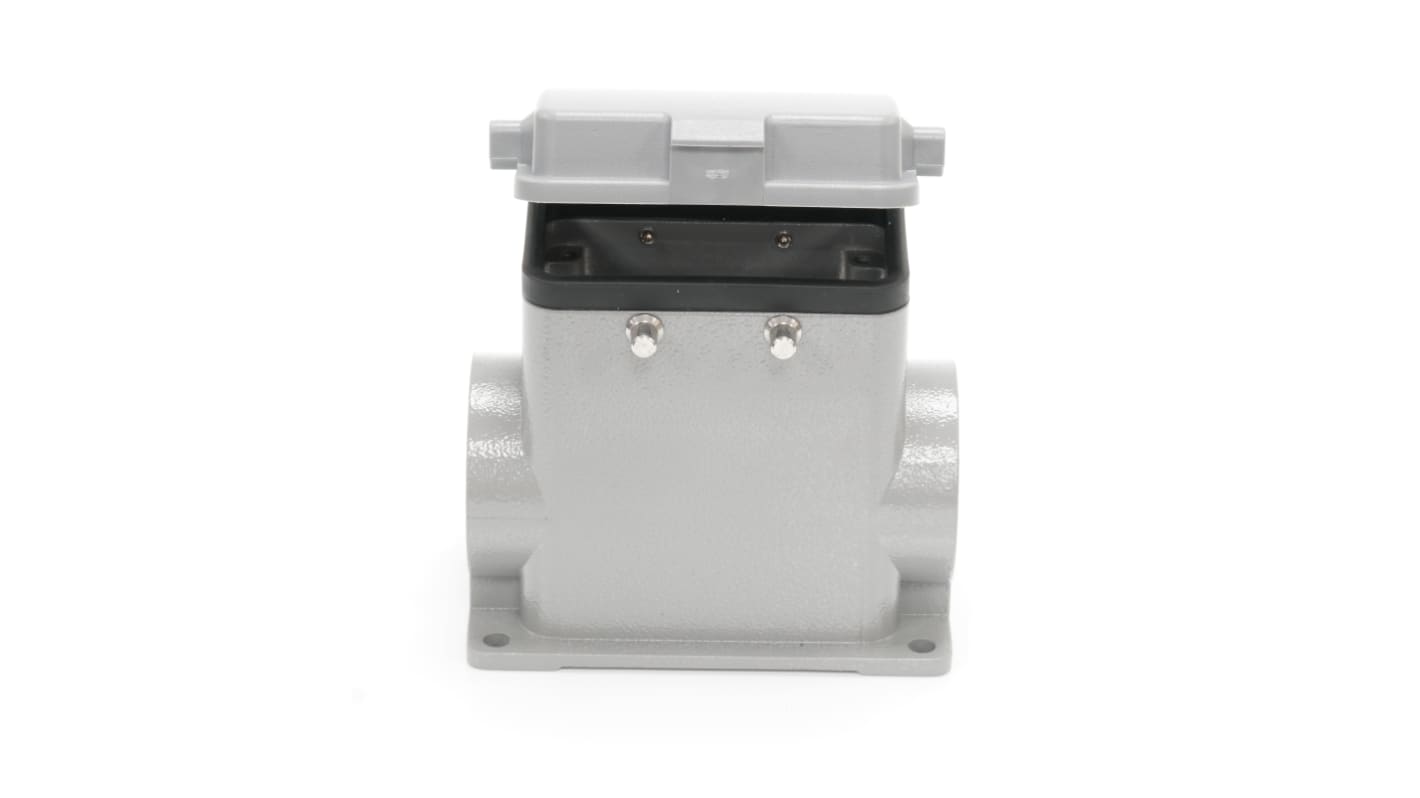 Base para conector industrial con entrada lateral RS PRO, con rosca M32 x 2, 4 puntos de bloqueo, para usar con