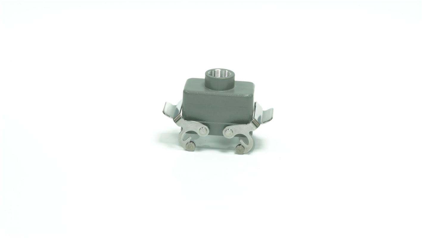 Base para conector industrial con entrada superior RS PRO, con rosca PG16, 2 palancas, para usar con Encastres de altas