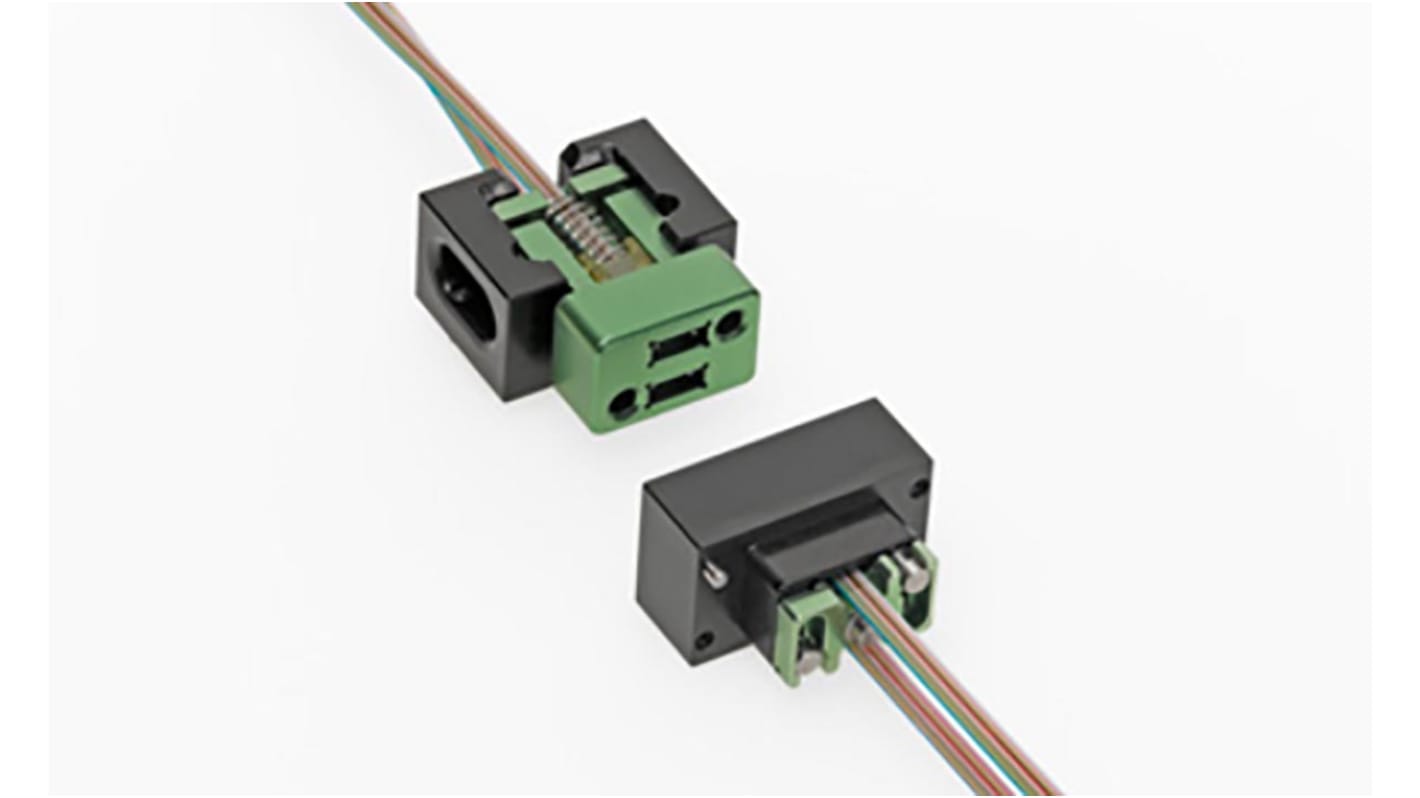 Conector de fibra óptica Amphenol Socapex serie 10-504639, Multimodo, Dúplex, para fibra de 50/125, 62.5/125, Vita 66