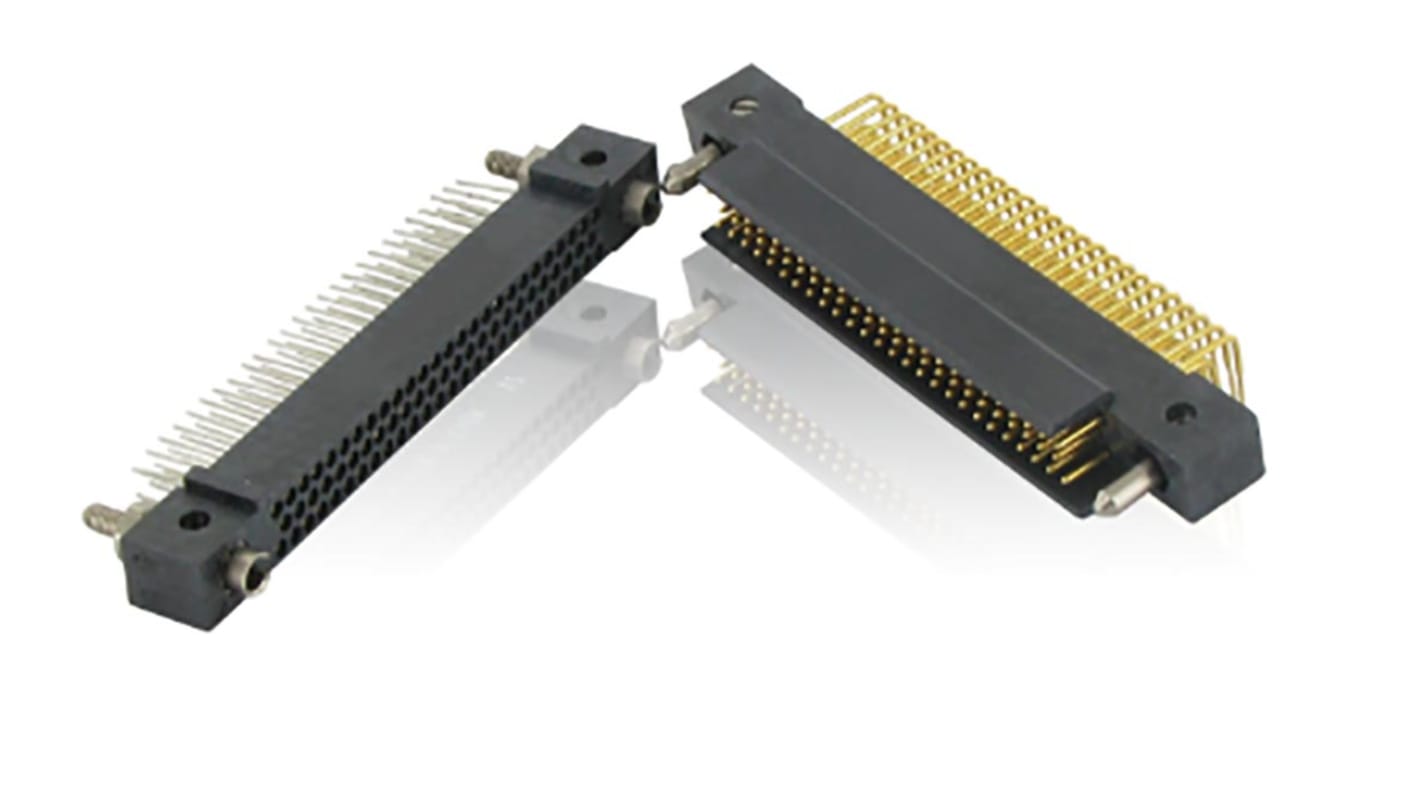 Conector hembra para PCB Amphenol Socapex serie HDAS, de 102 vías en 4 filas, paso 1.905mm