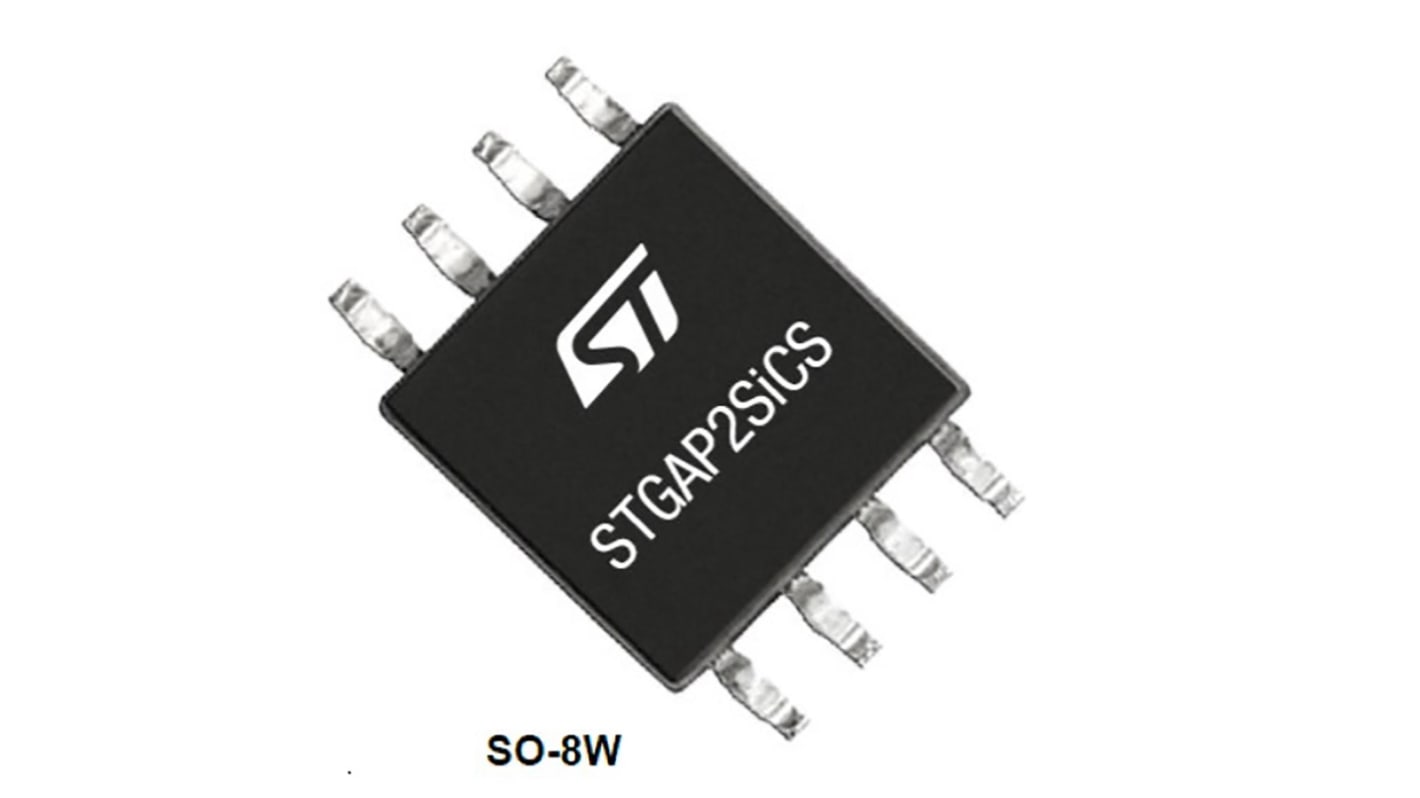 Driver MOSFET de potencia, STGAP2SICSC, 4A SO-8W, 8 pines Aislamiento galvánico