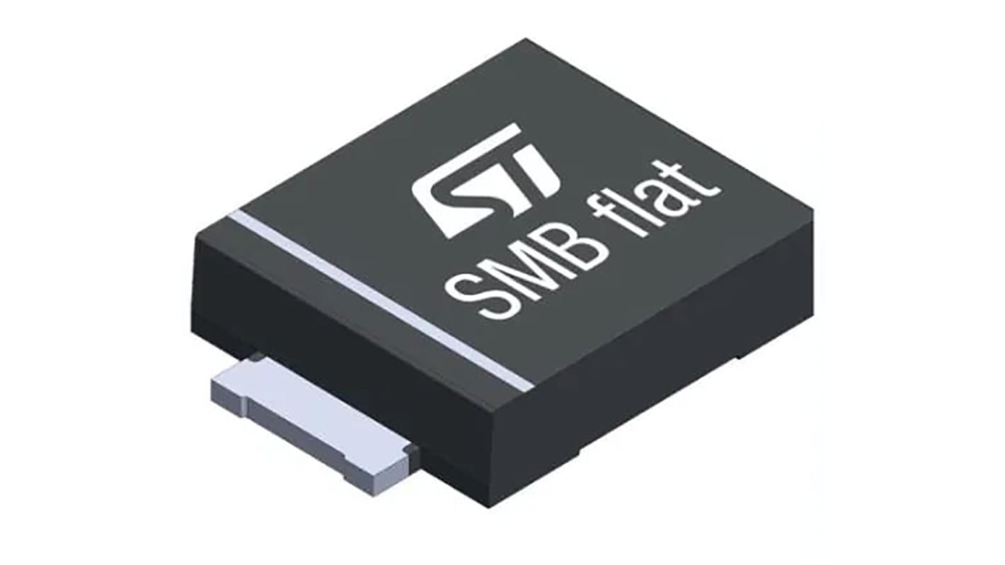 STMicroelectronics SMB15F6.5A, Uni-Directional TVS Diode, 1500W, 2-Pin SMB Flat