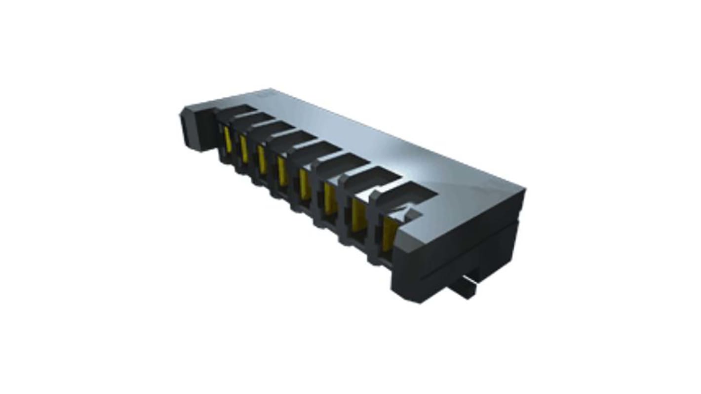 Samtec UPS Series Right Angle Through Hole Mount PCB Socket, 8-Contact, 1-Row, 3.81mm Pitch, Solder Termination