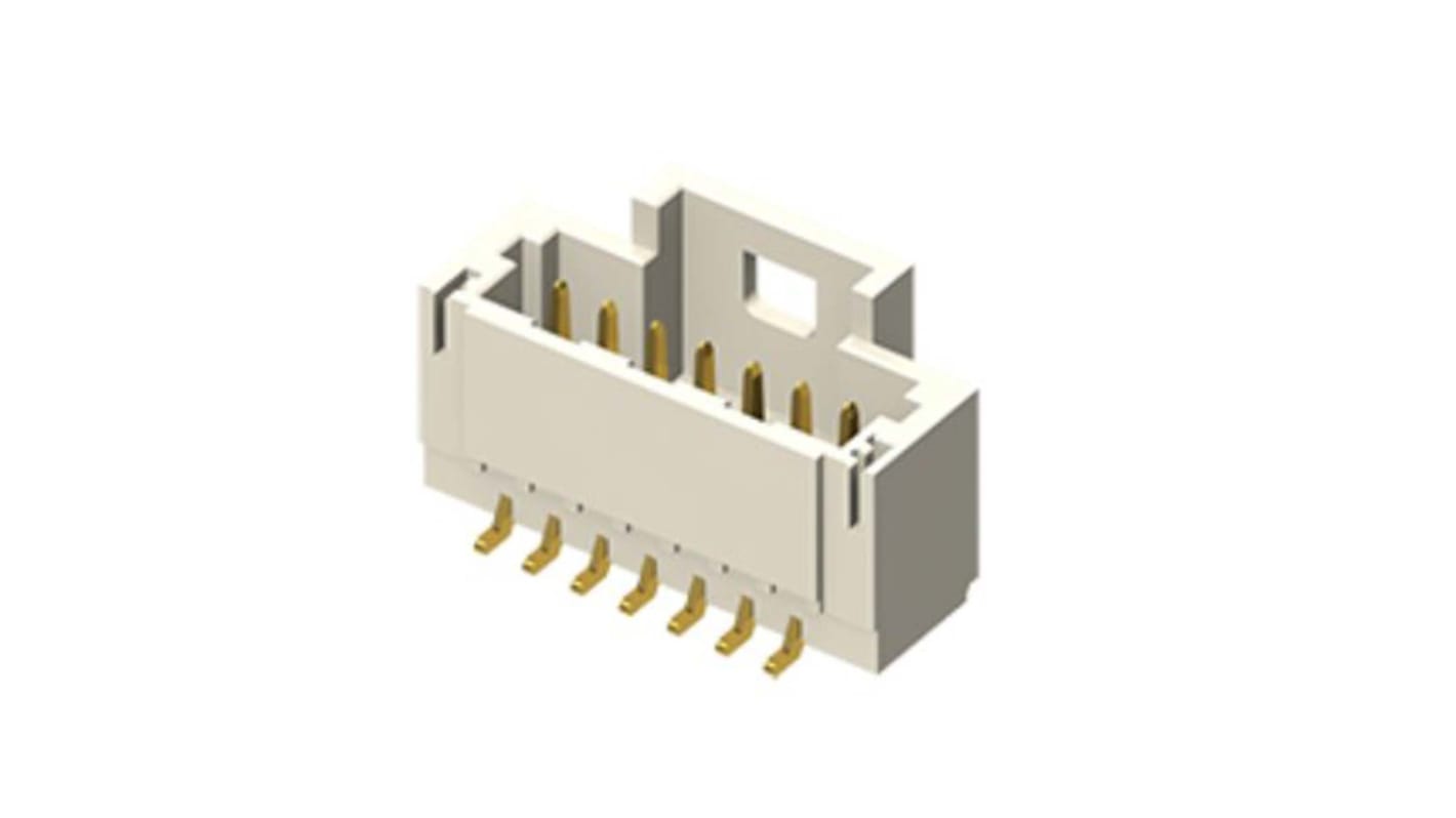 Samtec T1M Series Right Angle PCB Header, 3 Contact(s), 1.0mm Pitch, 1 Row(s), Shrouded