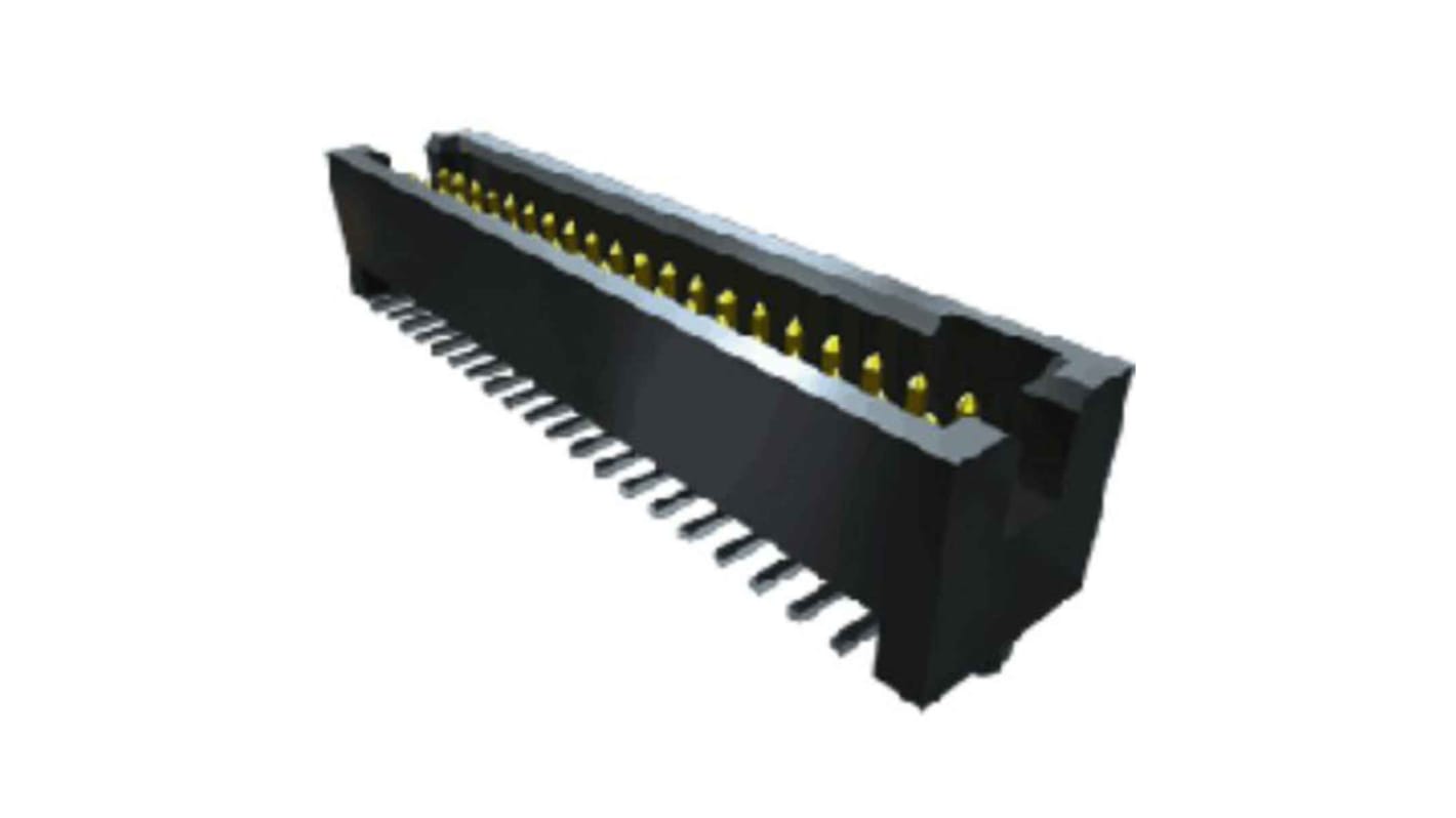 Samtec TFM Series Right Angle PCB Header, 6 Contact(s), 1.27mm Pitch, 2 Row(s), Shrouded