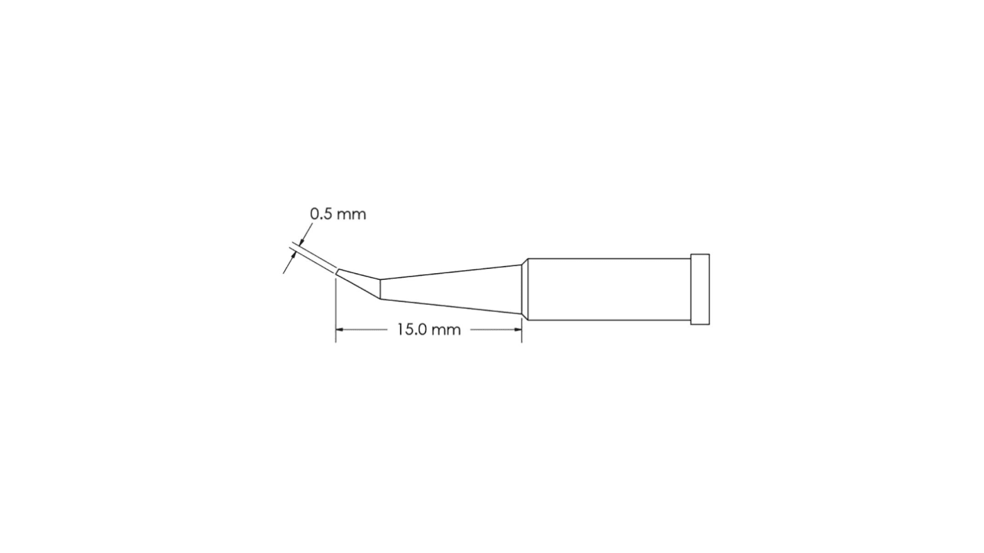 Metcal GT4-CN1505R 0.5 x 15 mm Conical Soldering Iron Tip for use with Soldering Iron