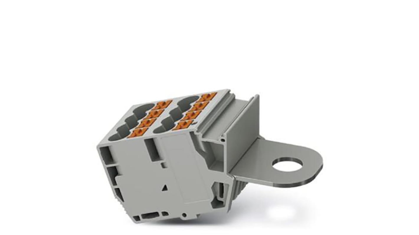 Phoenix Contact PTPOWER Series AGK PT 8X6/M10 Terminal Block Connector, 9-Way, 41A, 0.5 → 10 mm² Wire, Push In
