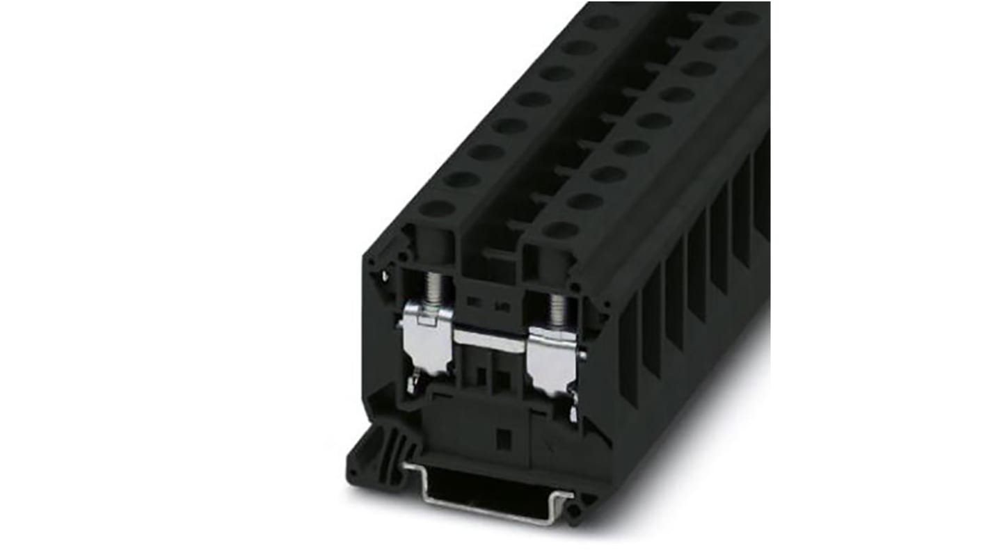 Phoenix Contact UT 16 Series Black Feed Through Terminal Block, 1.5 → 25mm², ATEX, IECEx