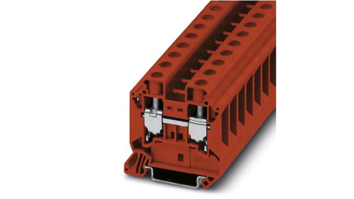 3044207 Phoenix Contact UT 16 Series Red Feed Through Terminal Block