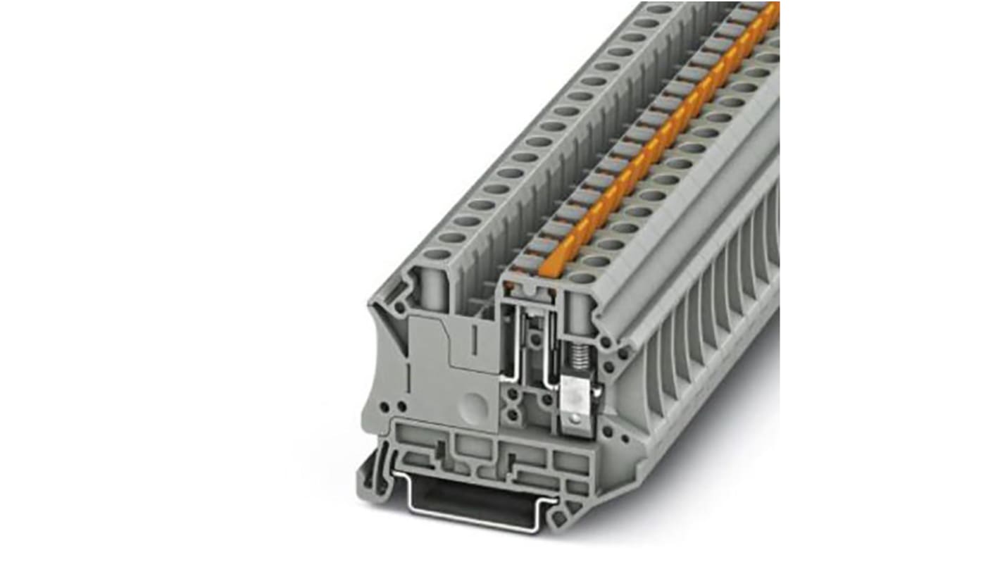 Phoenix Contact UT 6 Series Grey Knife Disconnect Terminal Block, 0.2 → 10mm², Screw Termination