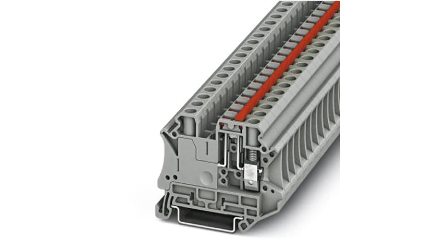 Phoenix Contact UT 6 Series Grey Knife Disconnect Terminal Block, 0.2 → 10mm²