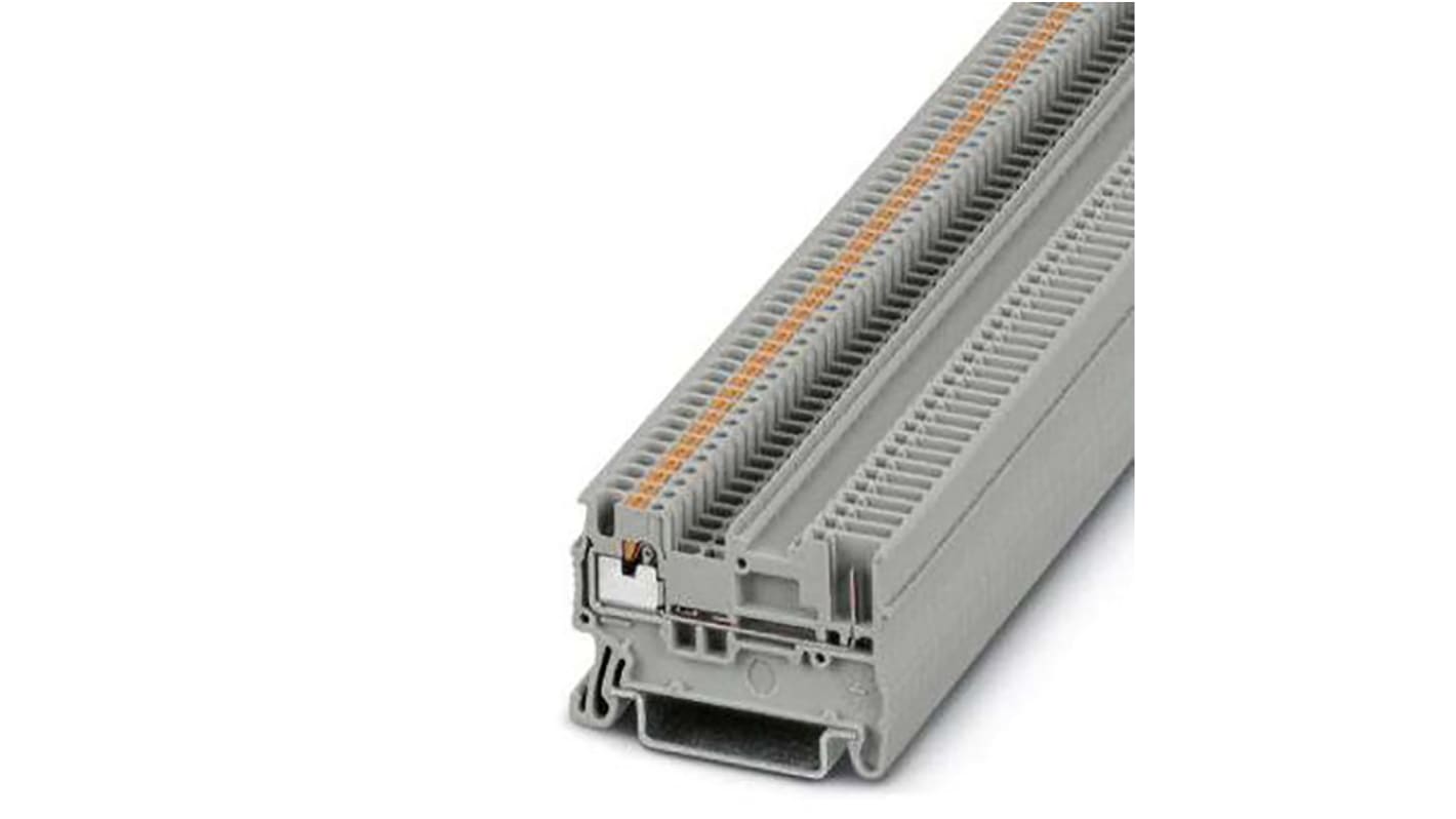 3208582 Phoenix Contact PT 1 Series Grey Feed Through Terminal Block, 0.14 → 1.5mm², Push In
