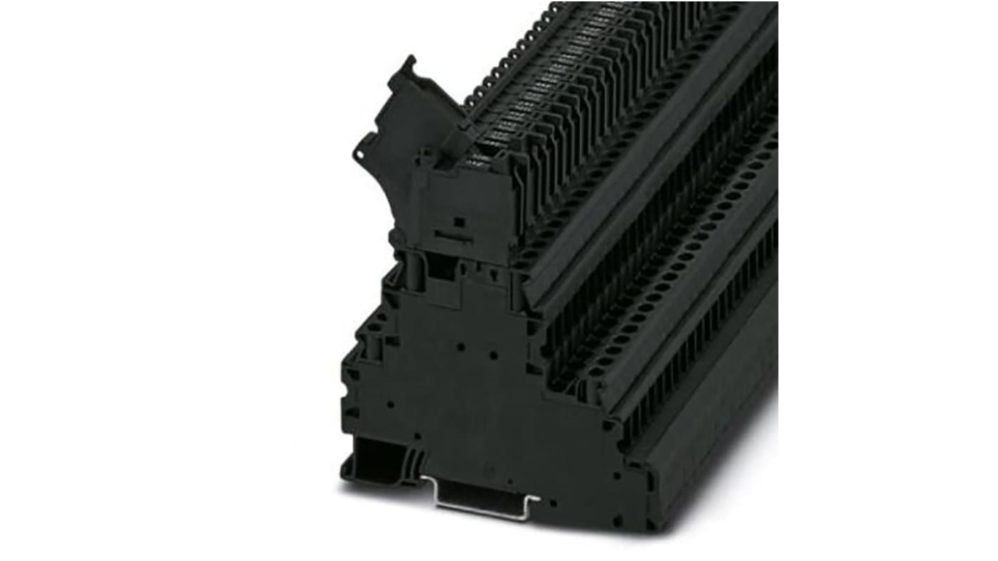 Phoenix Contact  UT 4 - L/HESILED Series Black Fused DIN Rail Terminal, 4mm², Double-Level, Fused, ATEX, IECEx