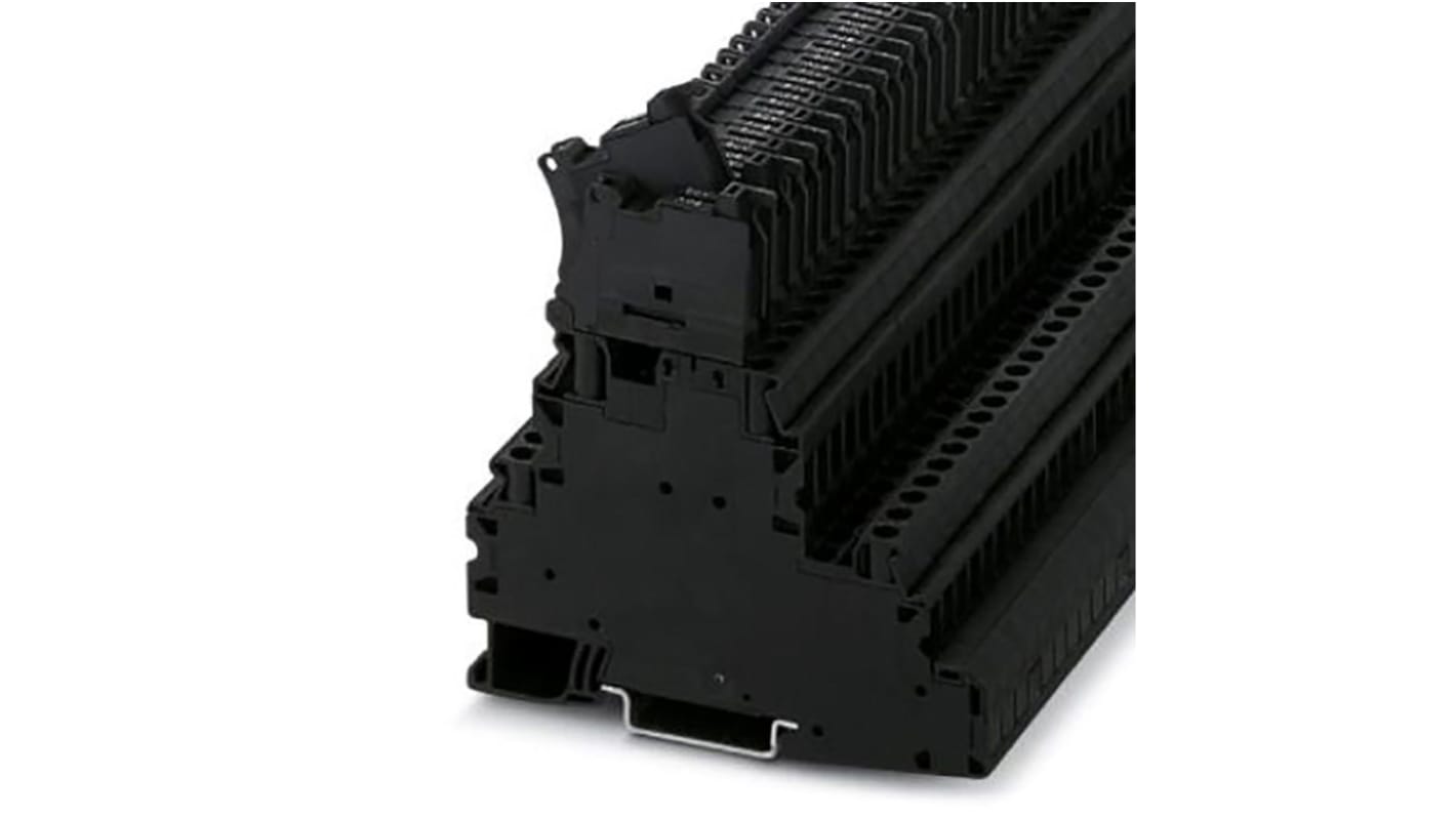 Phoenix Contact  UT 4 - L/HESILED Series Black Fused DIN Rail Terminal, 4mm², Double-Level