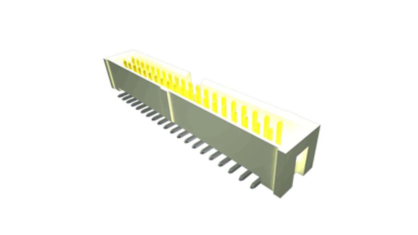 Samtec HTST Series Right Angle Surface Mount PCB Header, 10 Contact(s), 2.54mm Pitch, 2 Row(s), Shrouded