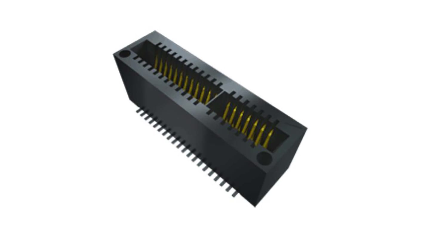 Samtec MEC1 Series Right Angle Female Edge Connector, Surface Mount, 40-Contacts, 1mm Pitch, 2-Row