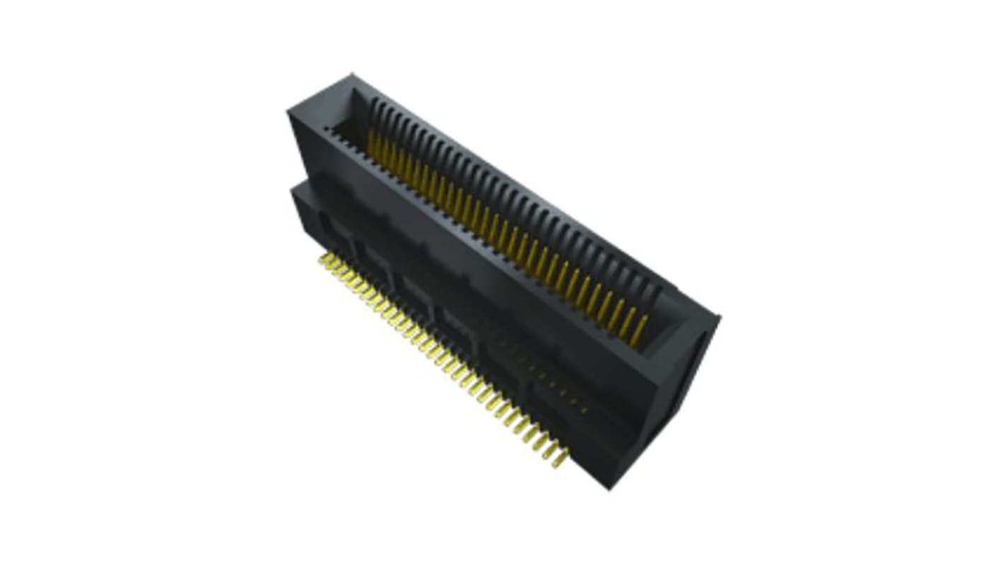 Samtec MEC6 Series Right Angle Female Edge Connector, Surface Mount, 40-Contacts, 0.635mm Pitch, 2-Row