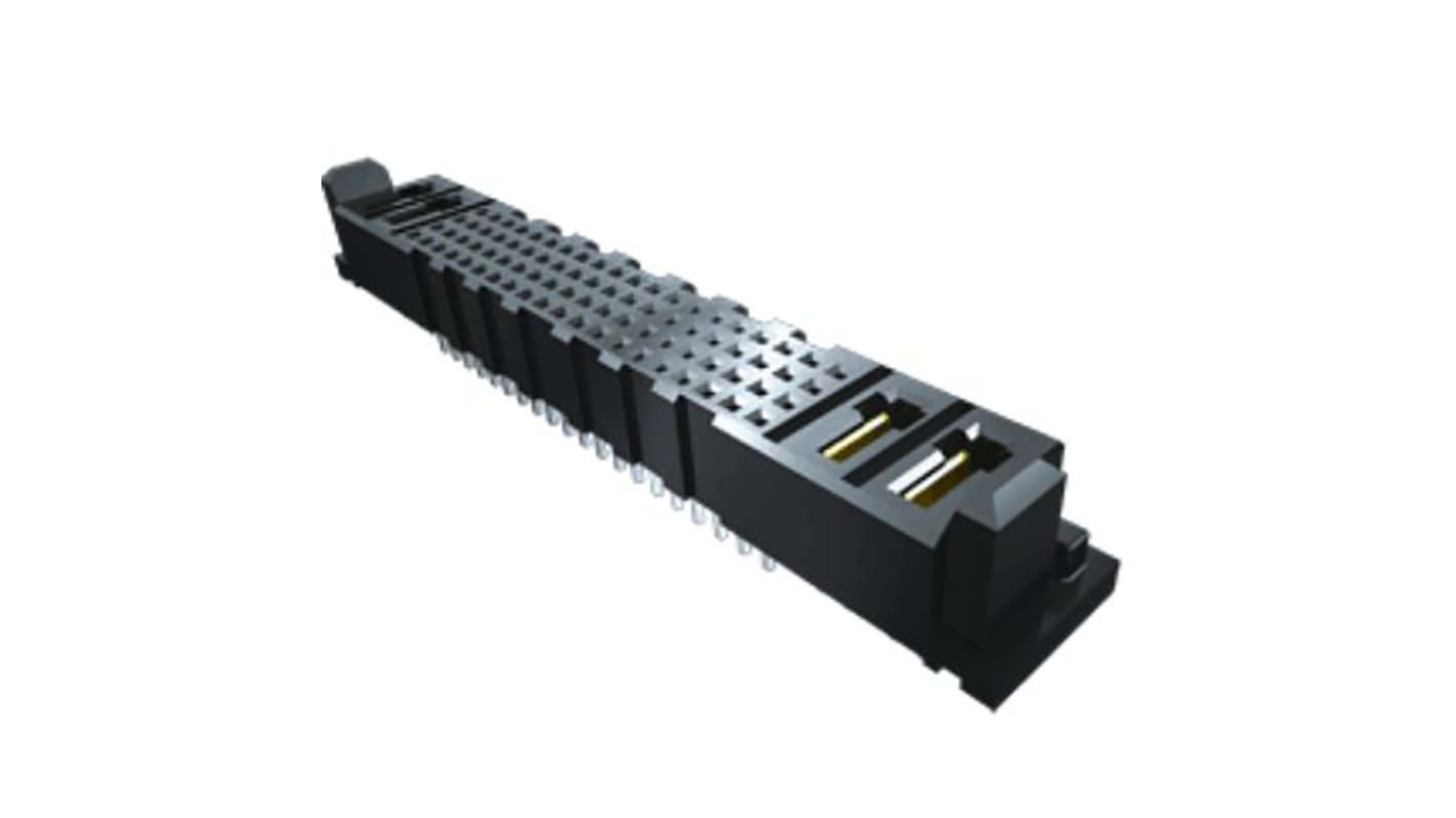 Conector hembra para PCB Samtec serie MPSC, de 18 vías en 4 filas, paso 5mm, Montaje en orificio pasante, para soldar