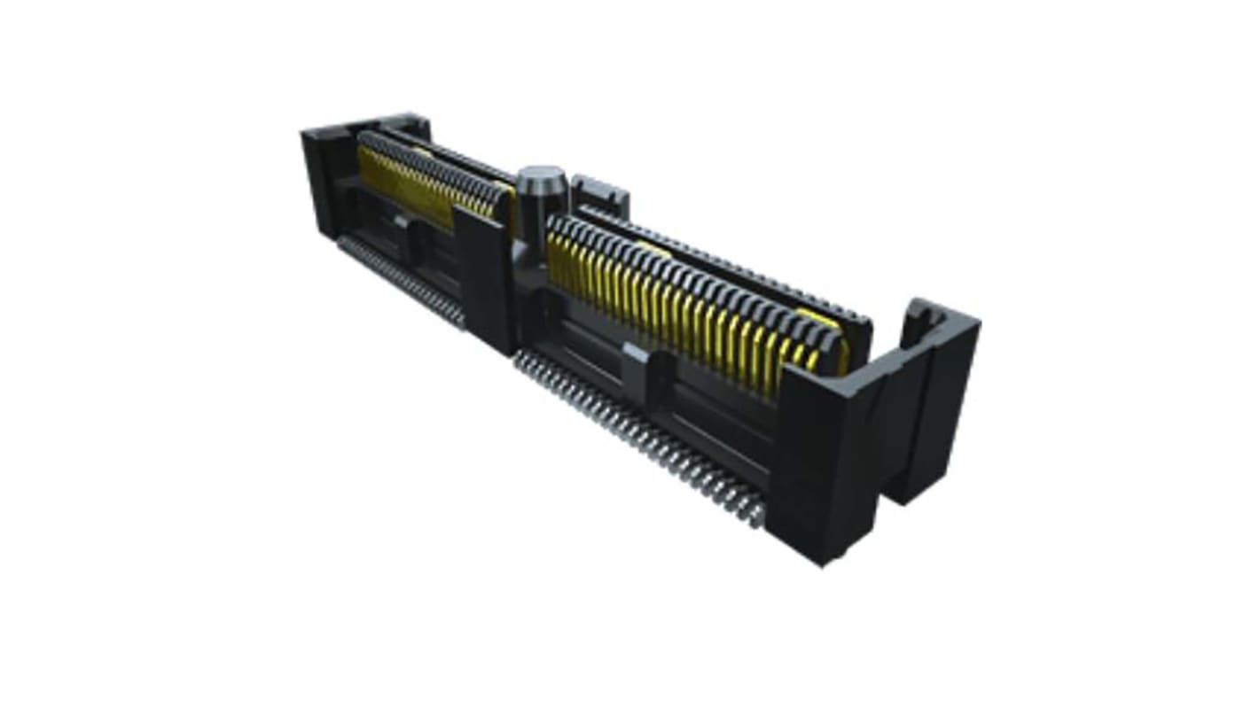 Samtec QFS Series Right Angle Surface Mount PCB Socket, 52-Contact, 2-Row, 0.64mm Pitch, Solder Termination