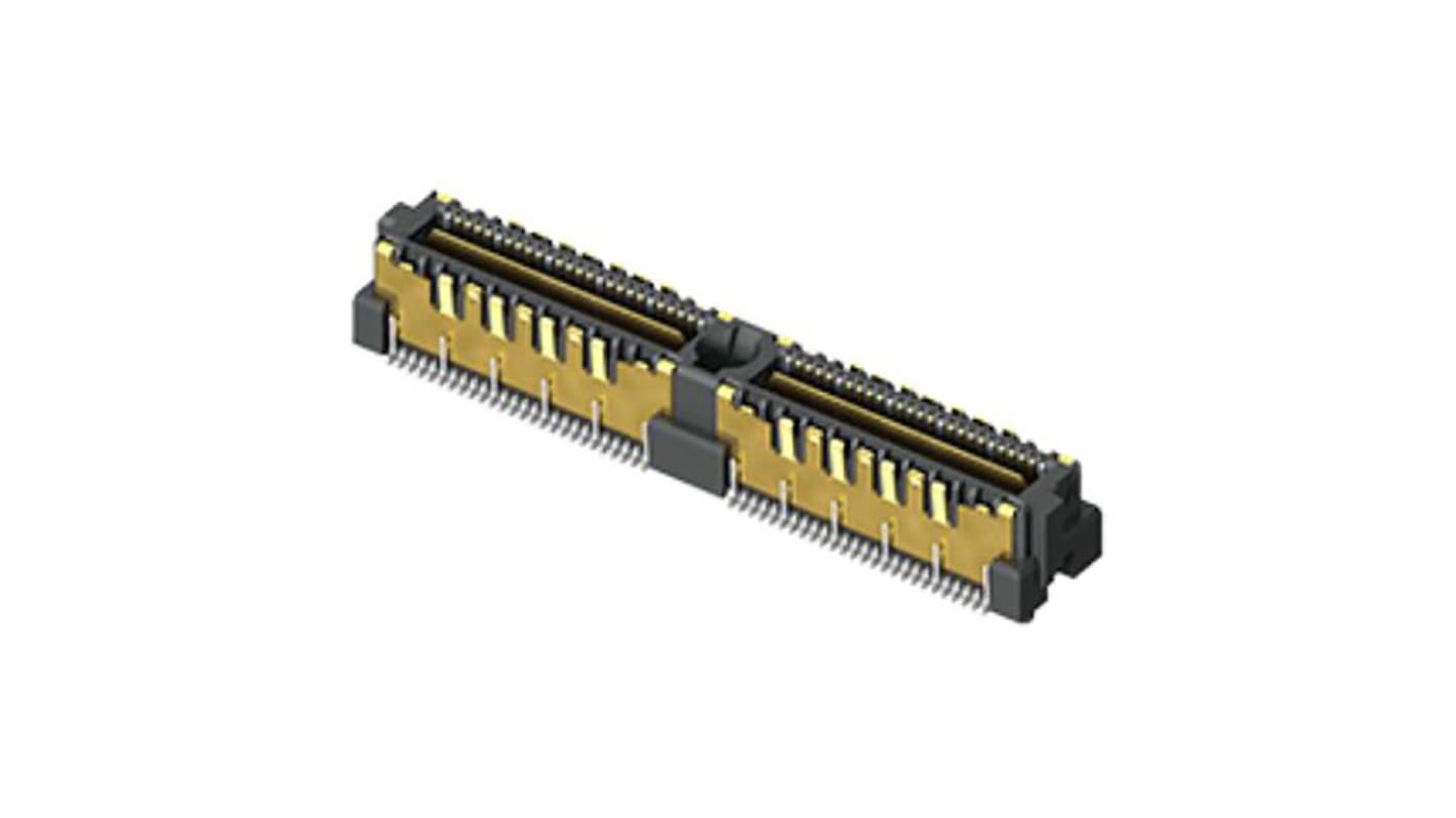 Samtec QMSS Series Straight Surface Mount PCB Header, 32 Contact(s), 0.64mm Pitch, 2 Row(s), Shrouded