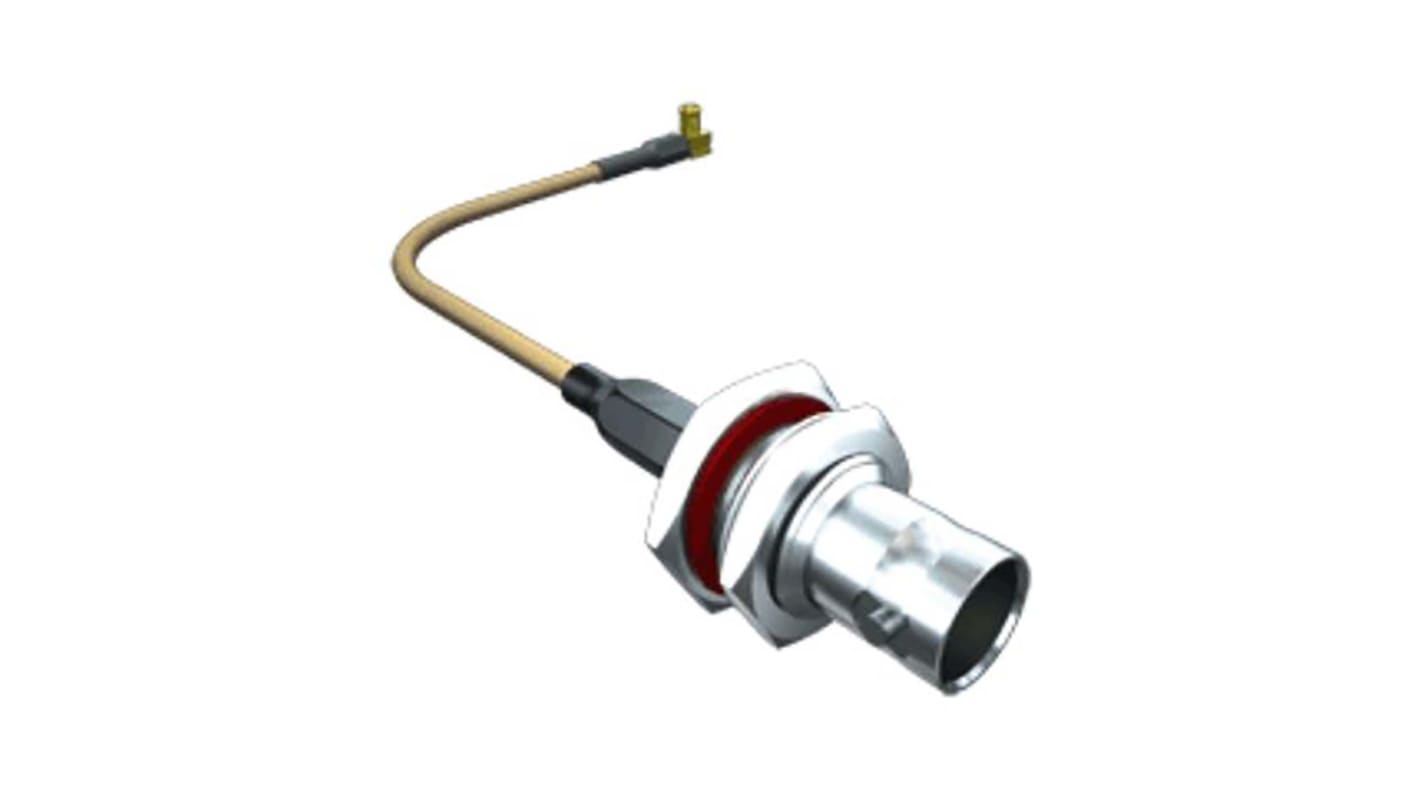 Cable coaxial RF Samtec, 75 Ω, con. A: MCX, Macho, con. B: BNC, long. 254mm, funda de Etileno Propileno Fluorado (FEP)