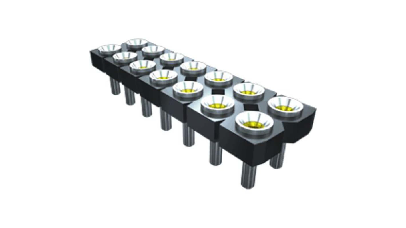 Samtec SDL Series Straight Through Hole Mount PCB Socket, 10-Contact, 2-Row, 2.54mm Pitch, Solder Termination