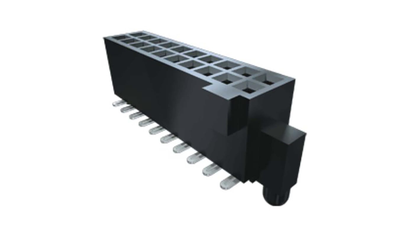 Samtec SFC Series Straight Surface Mount PCB Socket, 20-Contact, 2-Row, 1.27mm Pitch, Solder Termination