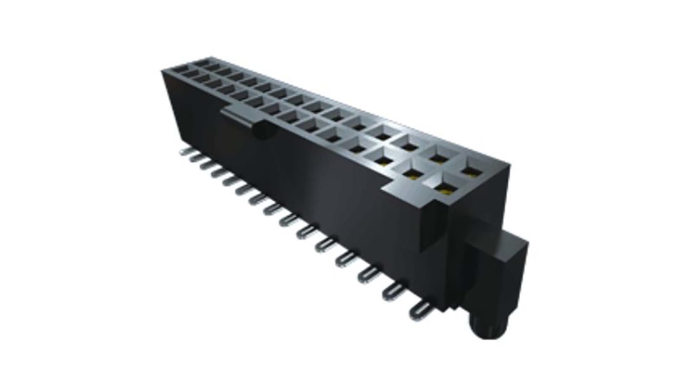Samtec SFML Series Straight Surface Mount PCB Socket, 20-Contact, 2-Row, 1.27mm Pitch, Through Hole Termination