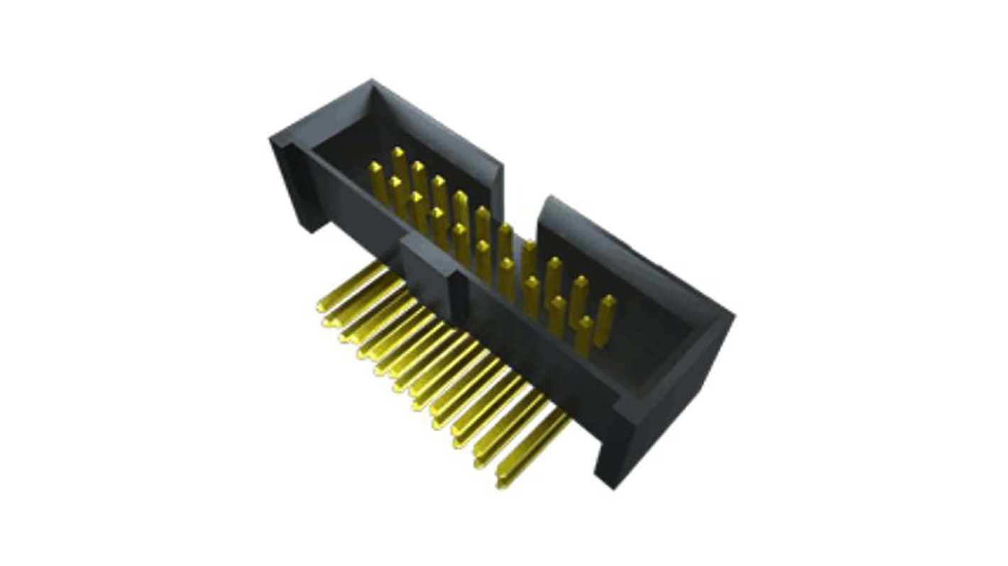 Samtec SHF Series Straight PCB Header, 26 Contact(s), 1.27mm Pitch, 2 Row(s), Shrouded