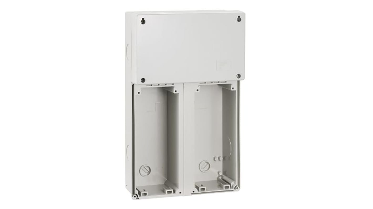 Schneider Electric PratiKa Grey Plastic Back Boxes, IP65, 2 Gangs, 350 x 210 x 70mm