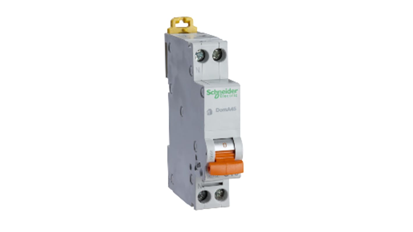 Schneider Electric Domae Thermal Circuit Breaker - Domae MCB DPN 1P + N Pole 230V ac Voltage Rating, 16A Current Rating