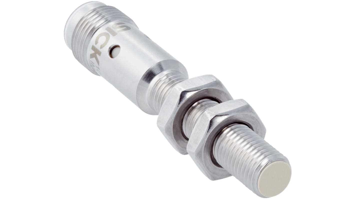 Sick Inductive Barrel-Style Proximity Sensor, M8 x 1, 2 mm Detection, PNP Normally Open Output, 10 → 30 V, IP68,