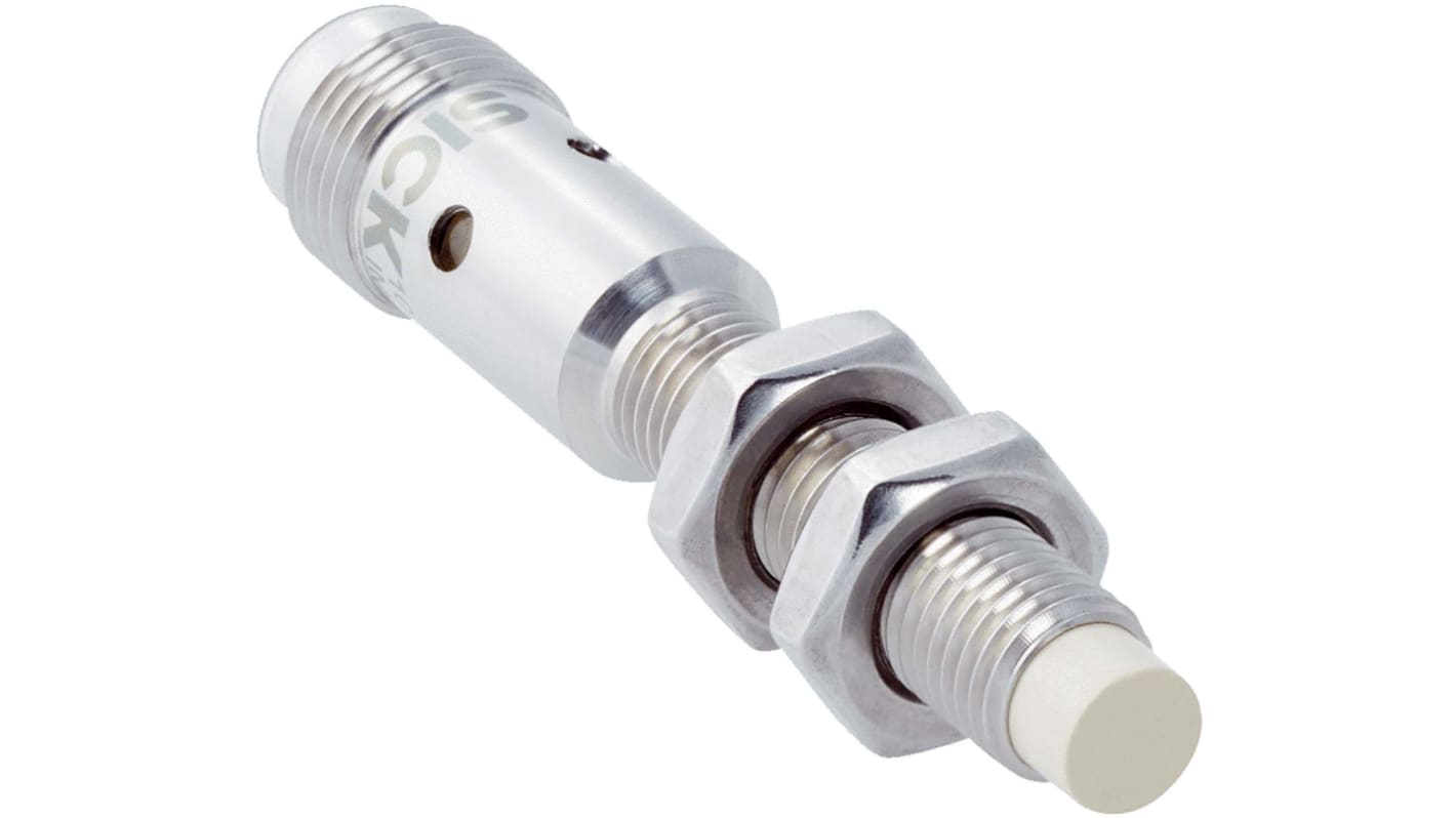 Sick Inductive Barrel-Style Proximity Sensor, M8 x 1, 4 mm Detection, PNP Normally Open Output, 10 → 30 V, IP68,