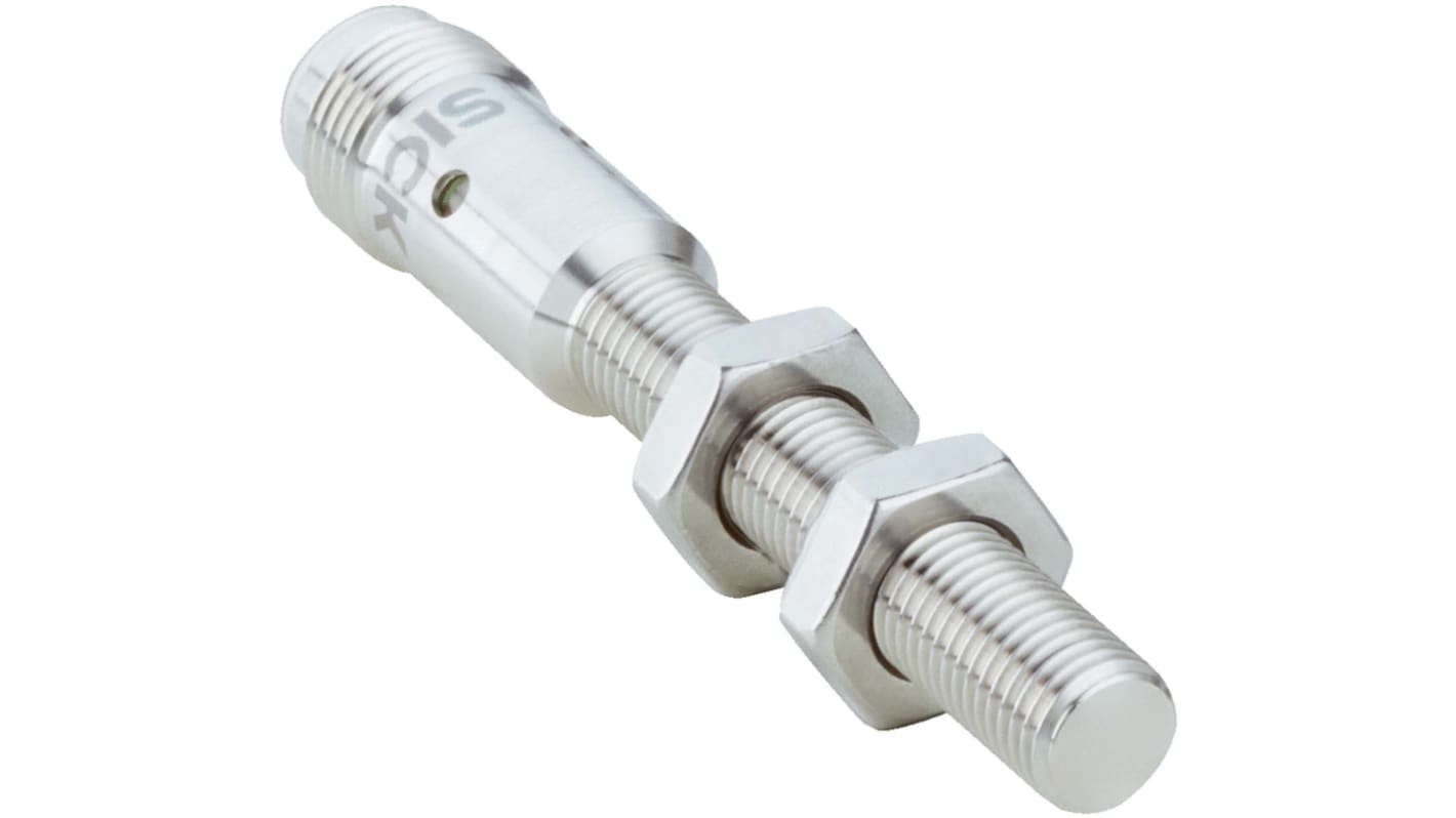 Sick Inductive Barrel-Style Proximity Sensor, M8 x 1, 2 mm Detection, PNP Normally Open Output, 10 → 30 V, IP68,