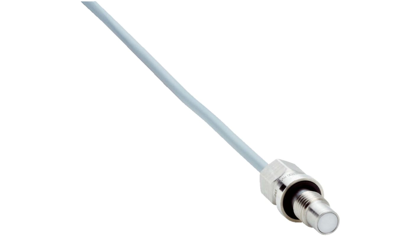 Sensor de proximidad Sick, M8 x 1, alcance 1,5 mm, salida PNP normalmente abierto, 10 → 30 V., IP68, 800Hz