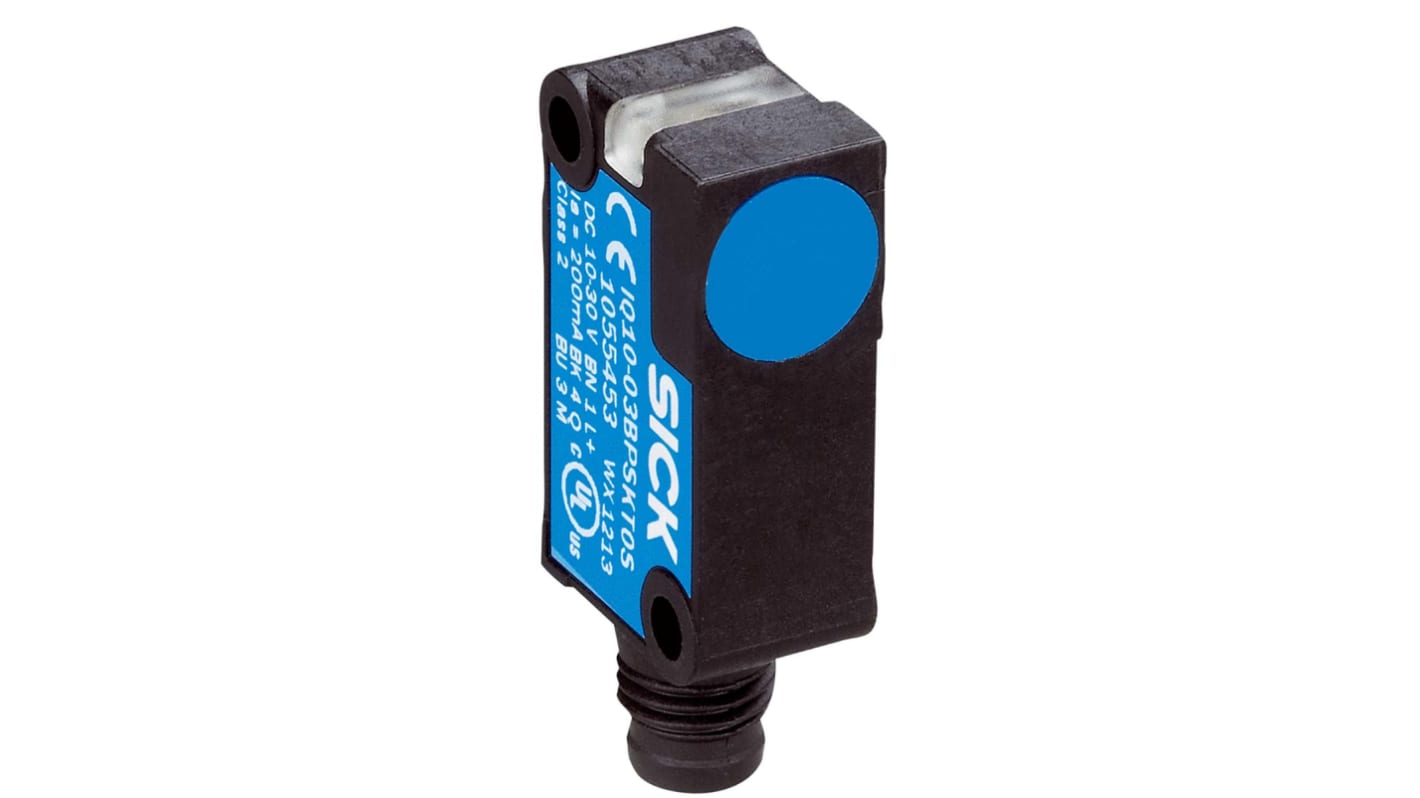 Sensor de proximidad Sick, alcance 6 mm, salida NPN normalmente cerrado, 10 → 30 V., IP68, 2kHz