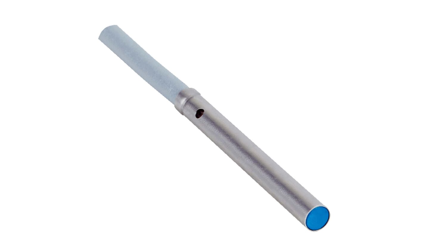 Sensore di prossimità Cilindrico, PNP normalmente aperto, rilevamento 0,6 mm, 10 → 30 V.