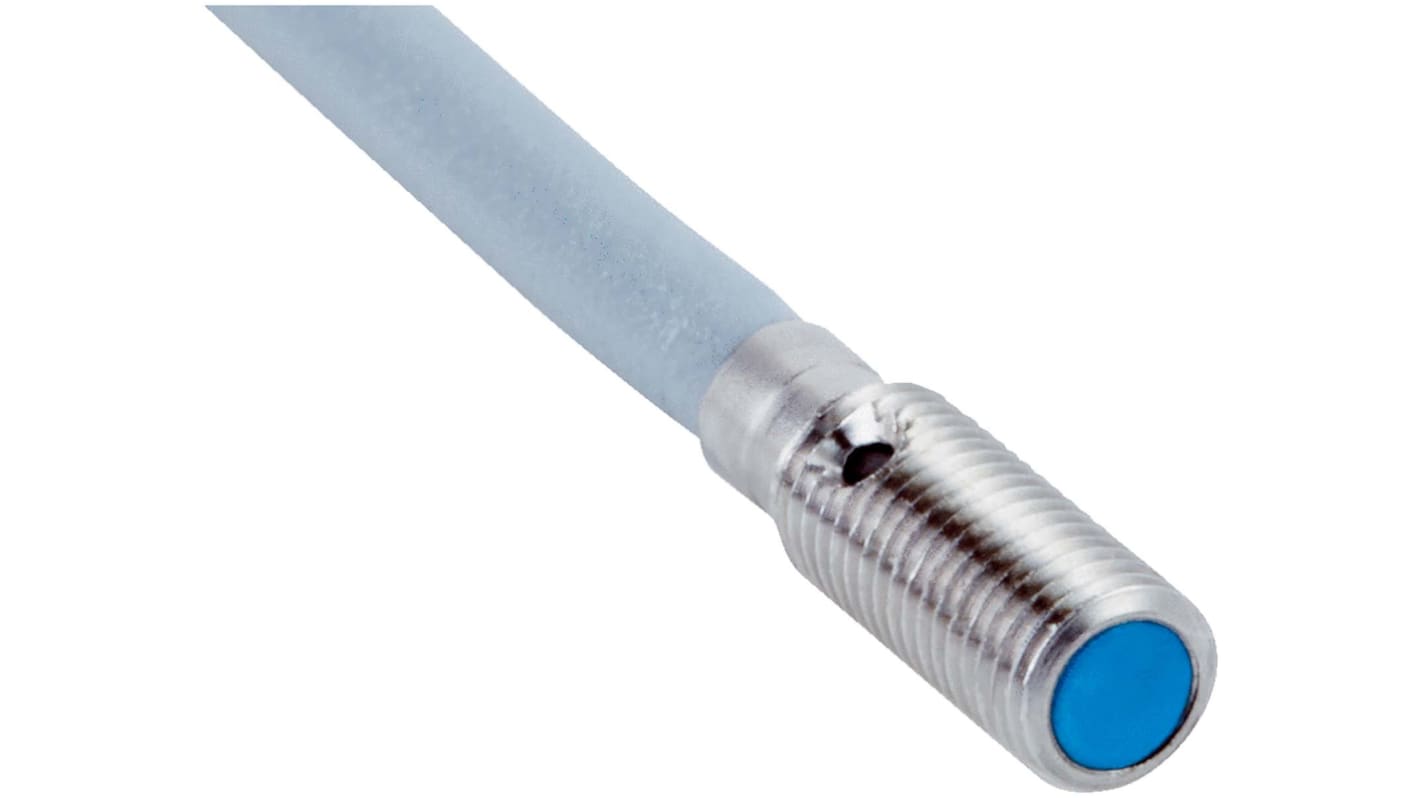 Sick Inductive Barrel-Style Proximity Sensor, M4 x 0.5, 1 mm Detection, NPN Normally Open Output, 10 → 30 V, IP67