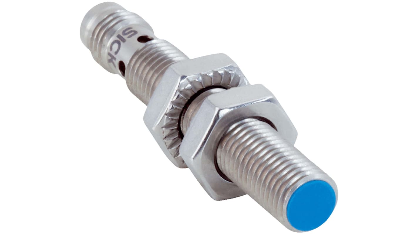 Sick Inductive Barrel-Style Proximity Sensor, M8 x 1, 2 mm Detection, NPN Normally Open Output, 10 → 30 V, IP68,