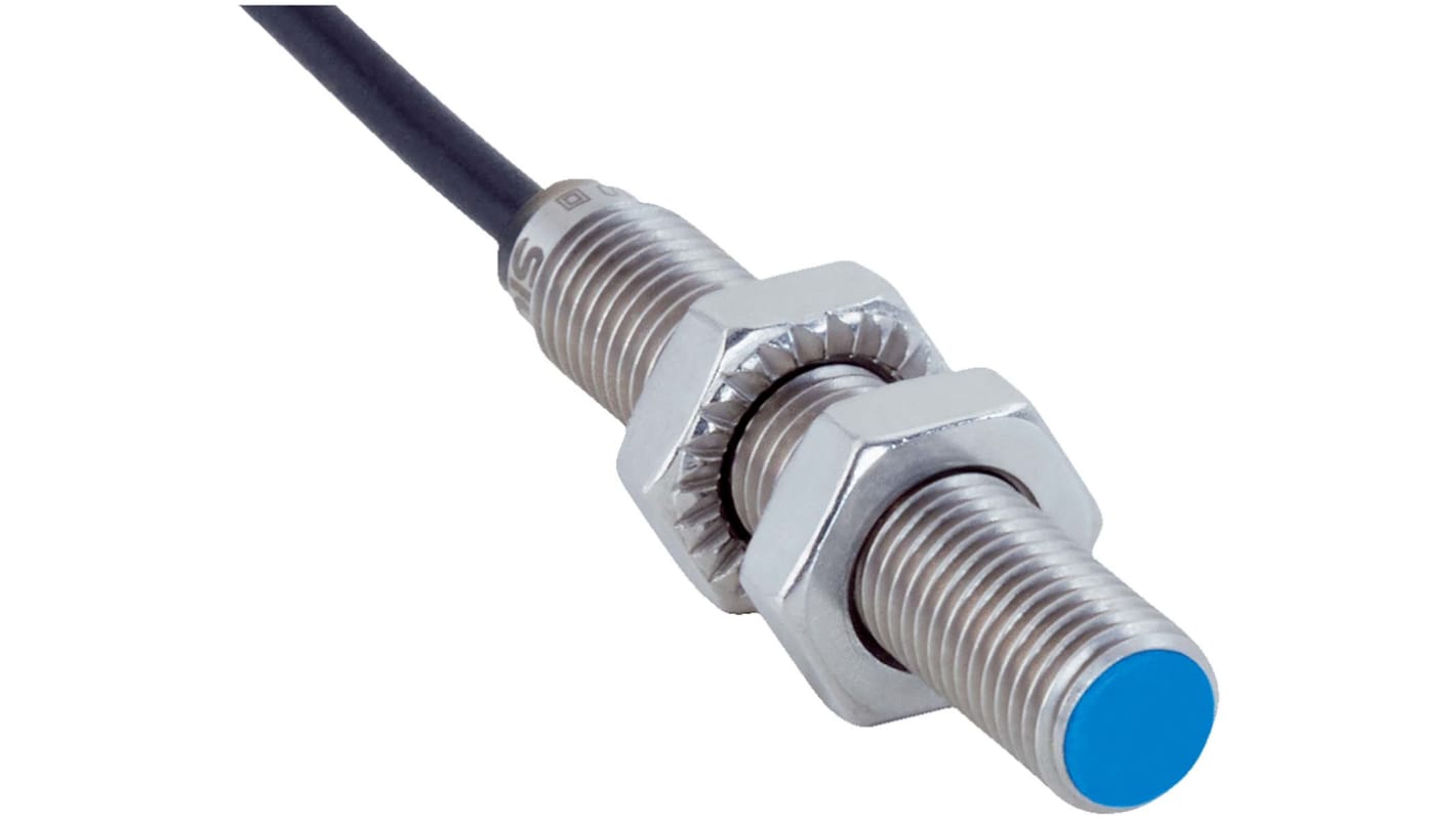 Sick Inductive Barrel-Style Proximity Sensor, M8 x 1, 2 mm Detection, NPN Normally Open Output, 10 → 30 V, IP68,