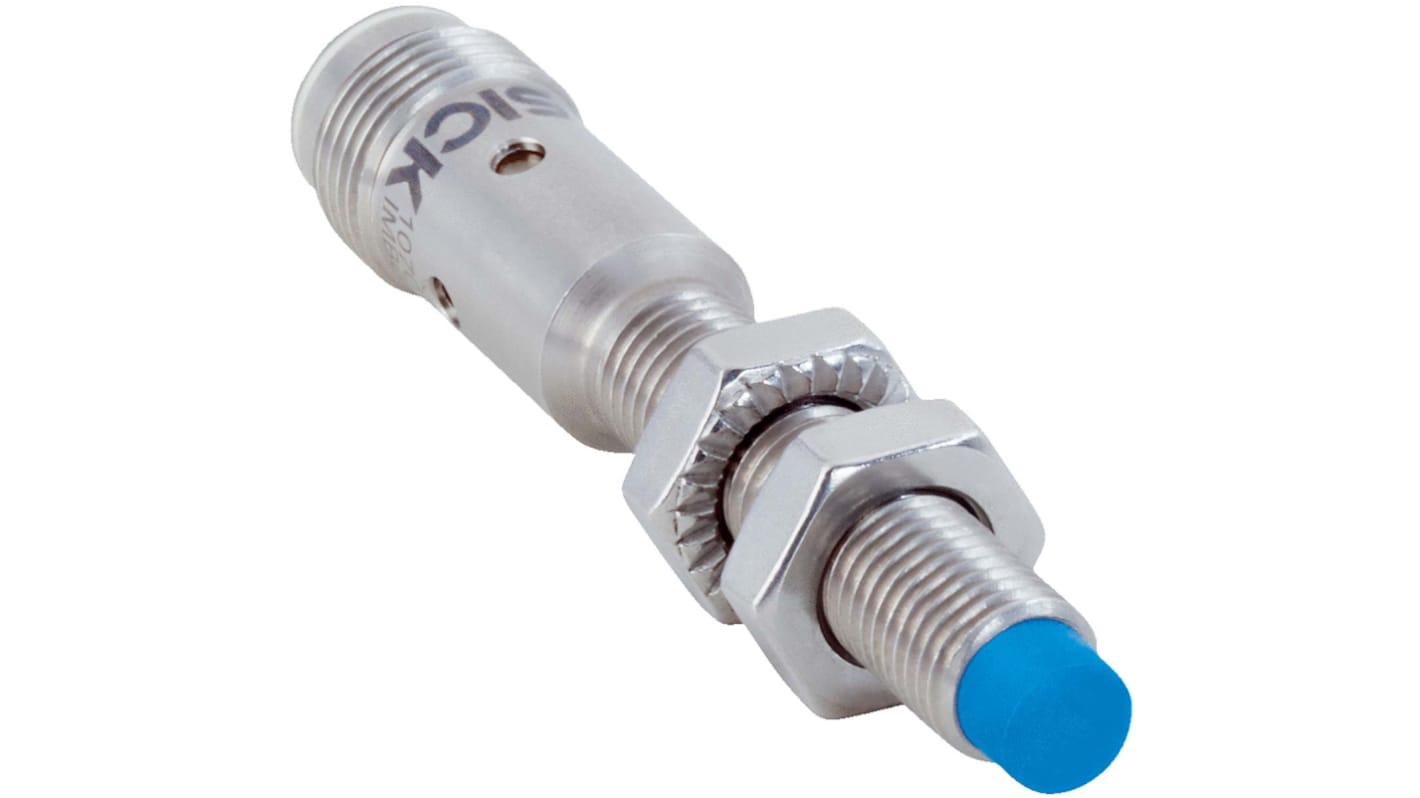 Sick Inductive Barrel-Style Proximity Sensor, M8 x 1, 4 mm Detection, PNP Normally Open Output, 10 → 30 V, IP68,