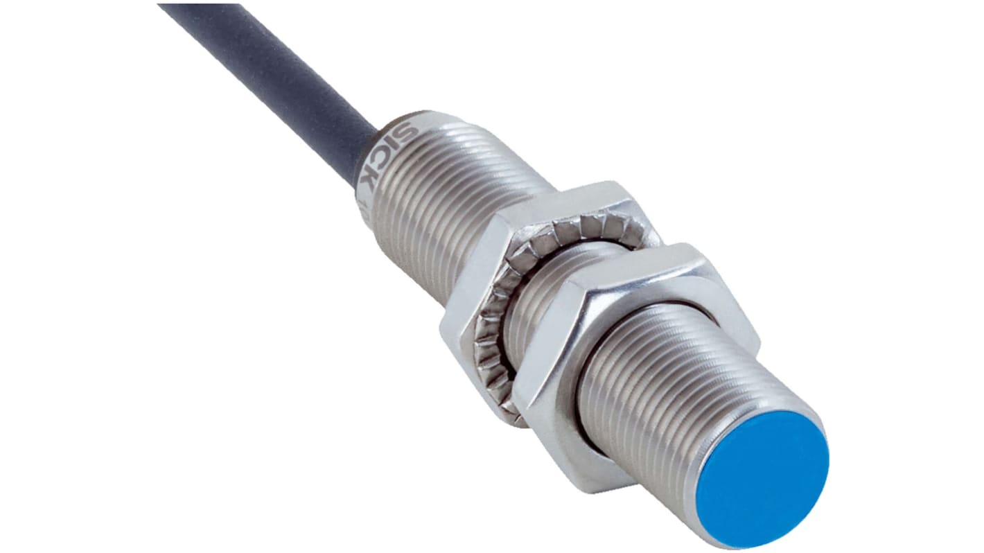 Sick Inductive Barrel-Style Proximity Sensor, M12 x 1, 4 mm Detection, NO Output, 10 → 30 V, IP68, IP69K