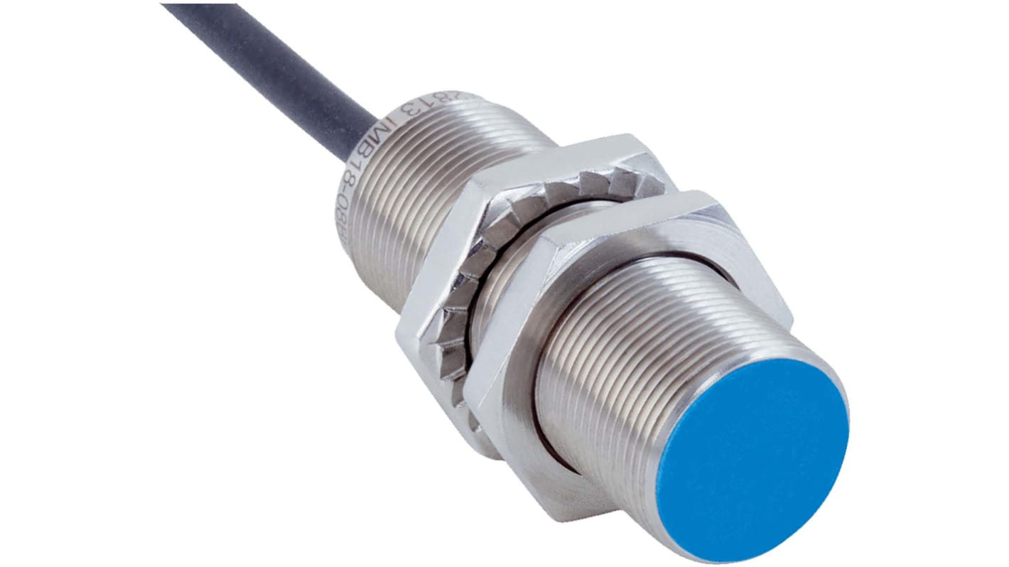 Sick Inductive Barrel-Style Proximity Sensor, M18 x 1, 8 mm Detection, NPN Normally Open Output, 10 → 30 V,